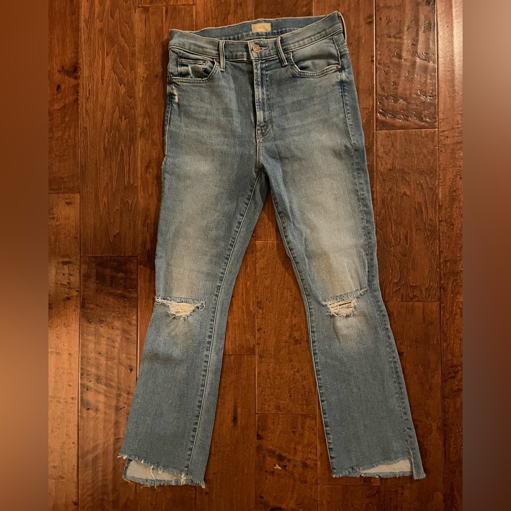 Mother Jeans, The Insider Crop Step Fray, “Thrilling Shots”, Sz. 28